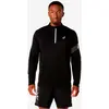 Image de T-shirt ASICS Icon demi-zip manches longues noir blanc - XL