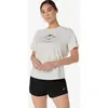 Image de T-shirt ASICS Fujitrail Logo manches courtes blanc femme - M