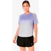 Image de T-shirt ASICS Road Fade manches courtes bleu blanc femme - M