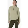 Image de T-shirt ASICS Nagino Run Quarter Zip à manches longues vert pâle femme - XS