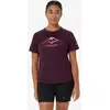 Image de T-shirt manches courtes ASICS Fujitrail Logo bordeaux femme - S