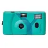 Image de Appareil photo argentique yashica mf 1 snapshot art camera y edition turquoise avec un film 400 24