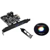 Image de Carte contrôleur USB - SilverStone - EC04-E - 4 ports USB 3.0 - PCI Express 2.0 - Alimentation SATA