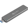 Image de Boîtier externe pour SSD M.2 SATA - SilverStone SST-MS09C - USB 3.1 Gen. 2 - Anthracite