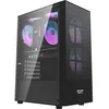 Image de Boîtier PC tour moyenne noir - DARKFLASH - A290 - 3 ventilateurs intégrés - Panneau en verre trempé