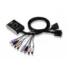 Image de Aten Commutateur Kvm Câble Dvi/audio Usb 2 Ports Avec Sélecteur De Port Distant