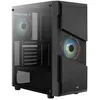 Image de Boîtier Moyen Tour ATX - AEROCool - Menace Saturn-G RGB - Panneau Vitré - Couleur Noir