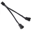 Image de Câble répartiteur - SilverStone - SST-CPF01 - 10cm - Manchonné noir - 2 ventilateurs PWM