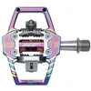 Image de Pédales sans clip - HT Components - T2 - Oil Slick - Aluminium - Roulements étanches