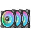 Image de THERMALTAKE Riing Duo 12cm RGB TT Premium (Pack de 3) - Ventilateur 120mm RGB pour boitier