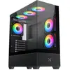 Image de Boîtier Pc Alphard Moyen Tour E-atx Verre Trempé Argb Noir