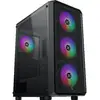 Image de Boîtier Pc Sans Alimentation - Duo X - Moyen Tour - Format E-atx - 4x120mm Rgb Inclus - Noir