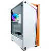 Image de Boitier Moyen Tour ATX - Azza - Apollo RGB - Panneau Vitré - Blanc/Orange - Performance Élevée