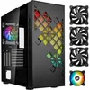 Image de Boitier Pc Sans Alimentation - Tracery Argb (noir) - Moyen Tour - Format E-atx