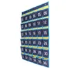 Image de Organisateur suspendu 36 pochettes numérotées pour téléphones et calculatrices 67x96 cm bleu/jaune