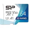 Image de Carte Mémoire + Adaptateur - Silicon Power - Superior Pro microSDXC 64Go - UHS-I U3 V30 4K A1 Haute Vitesse