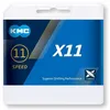 Image de Chaîne de vélo - KMC - X11 - 118 maillons - Compatible Shimano Campagnolo SRAM - Gris