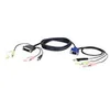 Image de ATEN 2L-7DX3U - cable clavier/video/souris/audio - 3 m