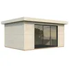 Image de Studio de jardin Lydia en bois - Baie coulissante alu. - ép.28mm - 494x390x237 cm - 192 m² - White Wood