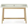Image de Bureau Design Avec Plateau Coulissant "st James" 116cm Chêne & Blanc