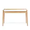 Image de Bureau 2 Tiroirs "feldbach" 126cm Chêne & Blanc