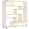 Image de Étagère Bibliothèque Design "southbury" 143cm Chêne & Blanc