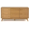Image de Buffet 3 Tiroirs & 2 Portes "kensal" 145cm Chêne