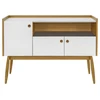 Image de Buffet 3 Portes & 1 Niche "farsta" 115cm Chêne & Blanc