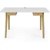 Image de Bureau Design 2 Tiroirs "nice" 140cm Chêne & Blanc