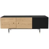 Image de Meuble Tv 3 Portes "jugend" 150cm Chêne & Noir