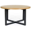 Image de Table Basse Ronde "camden" 80cm Chêne & Noir