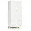 Image de Armoire 2 Portes Design "kobe" 195cm Blanc