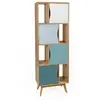Image de Bibliothèque Design "avon" 191cm Naturel & Bleu