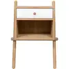 Image de Table De Chevet Murale 1 Tiroir "wiru" 70cm Chêne & Blanc