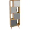 Image de Bibliothèque Design "avon" 191cm Chêne & Gris