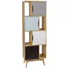 Image de Bibliothèque Design "avon" 191cm Chêne & Bleu