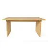 Image de Table À Manger Design En Bois "stripe" 160cm Naturel