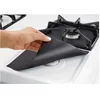 Image de 8pcs Plaque de cuisson à gaz universel Protection décran /Protection Cuisinière à gaz plaque de cuisson réutilisable noir