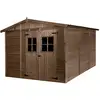 Image de Abri De Jardin En Bois Traité, Ep 19mm, Int007, Surface Utile 8.29m² / Ineksa
