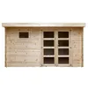 Image de Abri de jardin en bois brut ep 28mm surface utile 9.9m² INT023