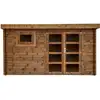 Image de Abri De Jardin En Bois, Traitée , Ep 28mm, Espace Utile 9.9m² INT042 / Ineksa