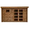 Image de Abri de jardin - INT042 - Bois traité - 28 mm - 9.9 m² - 1 fenêtre ouvrante