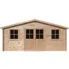Image de Abri de jardin bois alex - 20.20 m² - 4.80 x 4.00 x 2.39 m - 28 mm