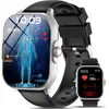 Image de Montre Connectée Homme Ecg/Hrv 2.01 Smartwatch Santé Avec Appel Bluetooth Fréquence Cardiaque Tension Artérielle Spo2 Moniteu