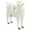 Image de Peluche Géante Chèvre Blanche 90 Cm - Décoration Réaliste Et Écologique