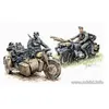 Image de Figurines maquettes - MASTER BOX - BMW R-75 avec side - Échelle 1/35 - 4 figurines Hiver/Été - Plastique & métal