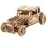 Image de Puzzle 3D en bois - UGEARS - Hot Rod - Moteur Furieux - Double moteur (remontage/cliquet ou traction) - 207 pièces - Sans colle
