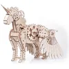 Image de Maquette en bois - GIGAMIC - Licorne (Petit modèle) - 140 pièces - Facile à monter - 17 x 23 x 4 5 cm