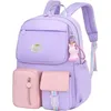 Image de Cartable Fille Primaire -Sac à Dos Enfant -Sac Ecole Fille- Imperméable Durable pour Enfants Fille Léger - 5-12 Années Violet