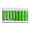 Image de Chargeur pour Piles Rechargeables AA et AAA avec 4 Piles Rechargeables AA et 4 Piles AAA NiMH incluses GP RECYKO Chargeur Rapide
